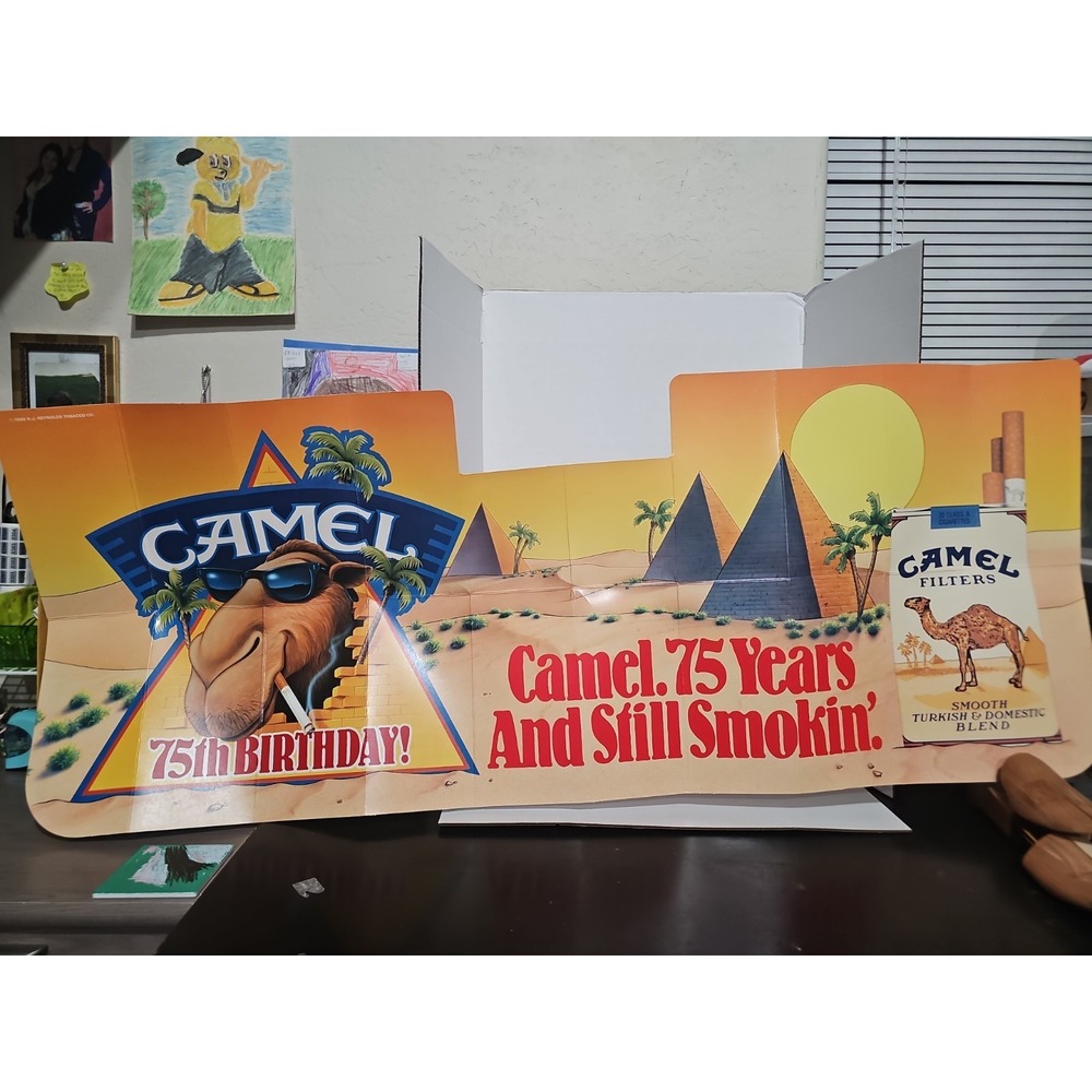 Vintage 1988 JOE Camel Cigarettes - 75th Auto-Shade Car Sun Visor